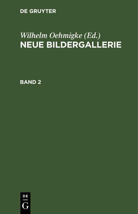 Produktbild: Neue Bildergallerie. Band 2