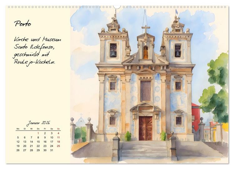 Produktbild: Portugal - Traumland am Atlantik (hochwertiger Premium Wandkalender 2026 DIN A2 quer), Kunstdruck in Hochglanz