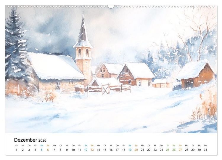 Produktbild: Bucolische Landschaften (hochwertiger Premium Wandkalender 2026 DIN A2 quer), Kunstdruck in Hochglanz