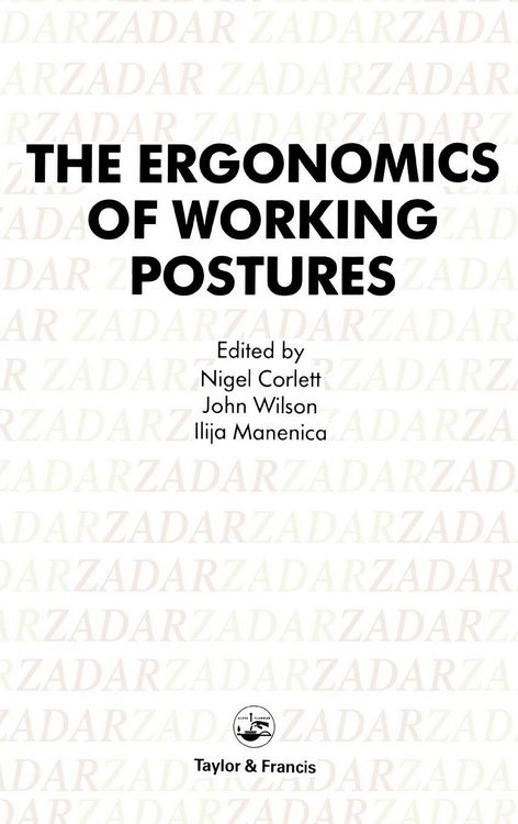 Produktbild: Ergonomics Of Working Postures