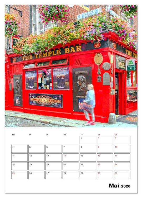 Produktbild: Dublin - faszinierende irische Hauptstadt (Wandkalender 2026 DIN A2 hoch), CALVENDO Monatskalender