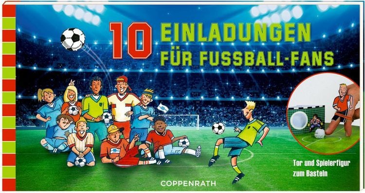 Produktbild: Einladungskarten - 10 Einladungen f&uuml;r Fu&szlig;ball-Fans