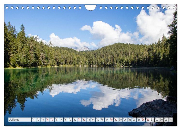 Produktbild: Urlaub in der Zugspitz Region (Wandkalender 2026 DIN A4 quer), CALVENDO Monatskalender