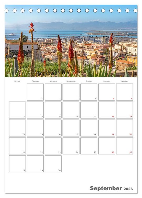 Produktbild: Cagliari - Urlaubsplaner (Tischkalender 2026 DIN A5 hoch), CALVENDO Monatskalender