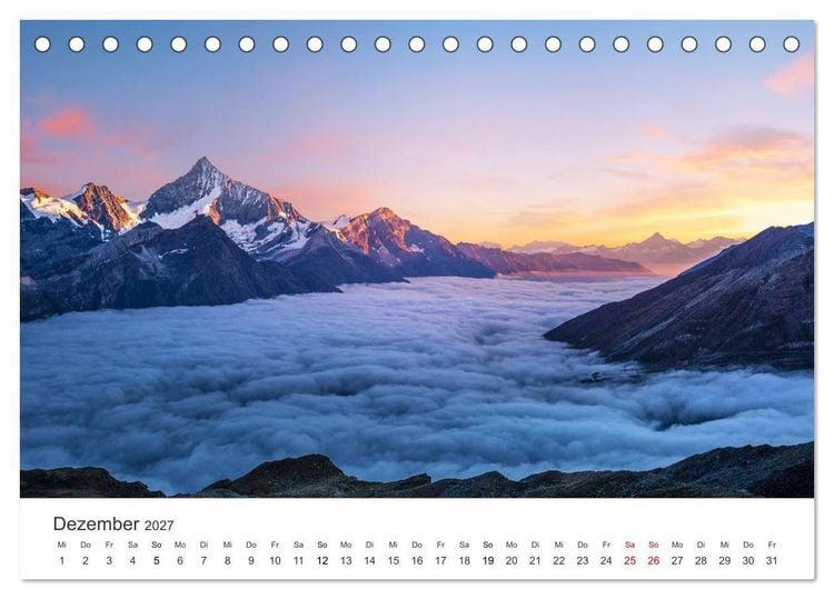 Produktbild: Schweiz - die Bergidylle (Tischkalender 2027 DIN A5 quer), CALVENDO Monatskalender