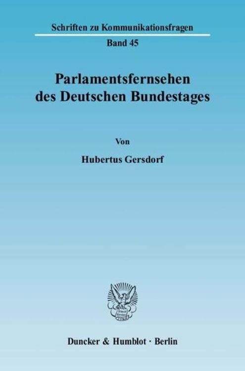 Produktbild: Parlamentsfernsehen des Deutschen Bundestages.