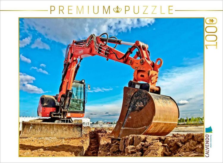 Produktbild: CALVENDO Puzzle Bagger - kraftvolle Arbeitsmaschinen | 1000 Teile Lege-Gr&ouml;&szlig;e 64x48cm Foto-Puzzle f&uuml;r gl&uuml;ckliche Stunden