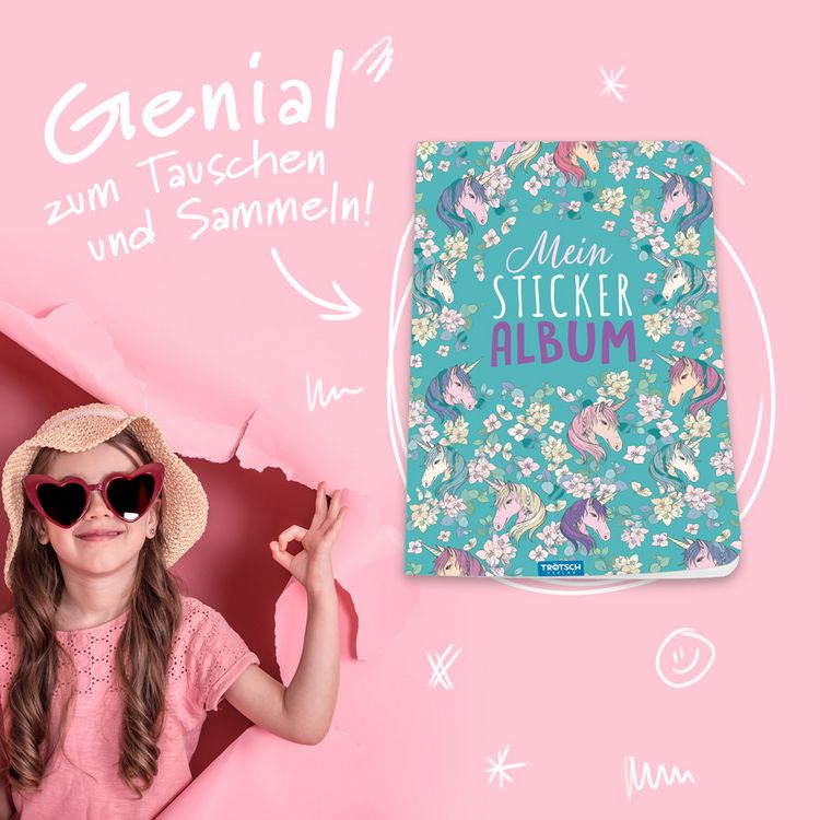 Produktbild: Tr&ouml;tsch Mein Stickeralbum Einhorn Stickerbuch