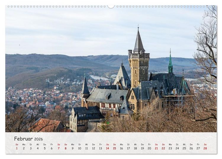 Produktbild: Wernigerode - Historische Fachwerkstadt am Harz (hochwertiger Premium Wandkalender 2026 DIN A2 quer), Kunstdruck in Hochglanz
