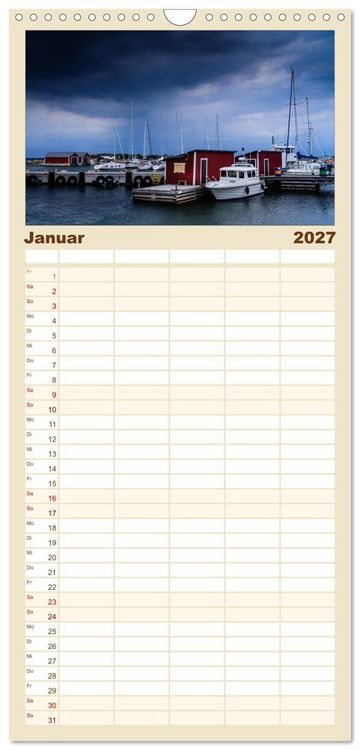 Produktbild: Familienplaner 2027 - Finnlands raue Sch&ouml;nheit mit 5 Spalten (Wandkalender, 21 x 45 cm) CALVENDO