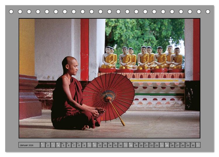 Produktbild: S&Uuml;DOSTASIEN Im Reich des Buddha (Tischkalender 2026 DIN A5 quer), CALVENDO Monatskalender