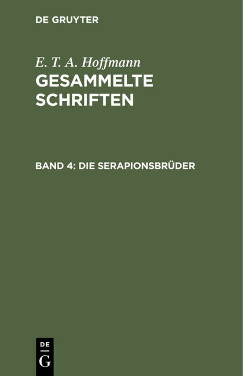 Produktbild: Die Serapionsbr&uuml;der