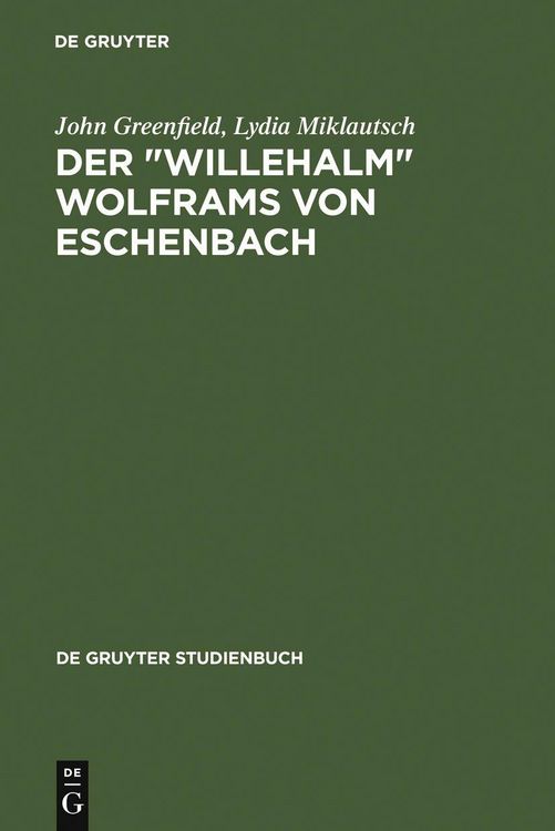 Produktbild: Der "Willehalm" Wolframs von Eschenbach