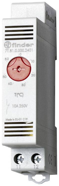 Produktbild: Finder Schaltschrank-Thermostat 7T.81.0.000.2402 250 V/AC 1 &Ouml;ffner (B x H) 17.5 mm x 88.8 mm 1 St.