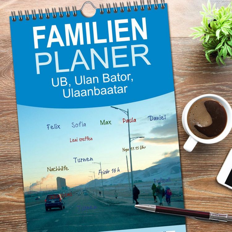 Produktbild: Familienplaner 2026 - UB, Ulan Bator, Ulaanbaatar mit 5 Spalten (Wandkalender, 21 x 45 cm) CALVENDO