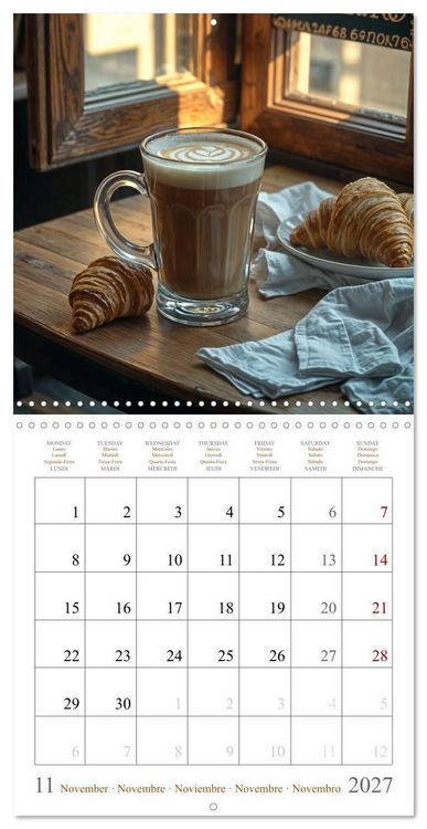 Produktbild: L'&acirc;me du caf&eacute; - Une passion au quotidien (Calendrier mural carr&eacute; 2027 30x30 cm) Calendrier double avec une page pour vos prises de notes