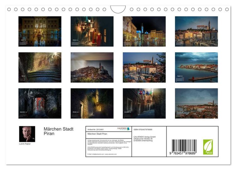Produktbild: M&auml;rchen Stadt Piran (Wandkalender 2026 DIN A4 quer), CALVENDO Monatskalender