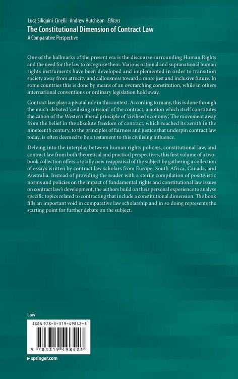 Produktbild: The Constitutional Dimension of Contract Law