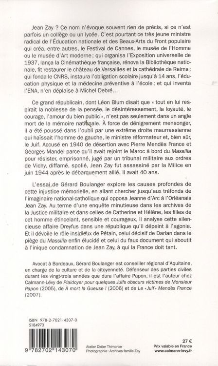 Produktbild: L affaire jean zay