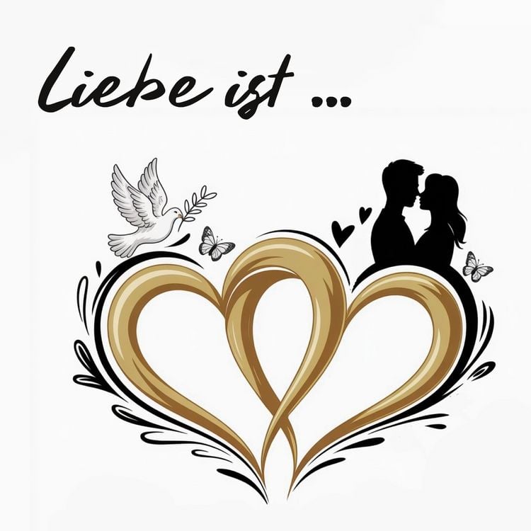 Produktbild: Liebe ist ... Originelles G&auml;stebuch zur Hochzeit, Verlobung oder dem Jubil&auml;um der Ehe oder Lebenspartnerschaft mit stilvollen Bildmotiven zur Inspirat