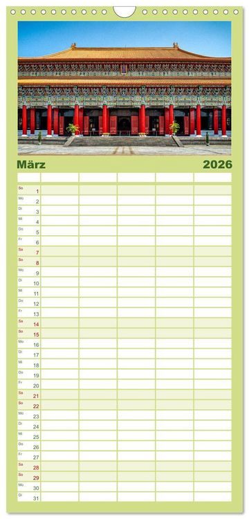 Produktbild: Familienplaner 2026 - Taipeh, Hauptstadt von Taiwan mit 5 Spalten (Wandkalender, 21 x 45 cm) CALVENDO