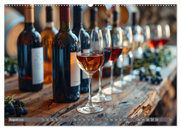 Produktbild: Wein begeistert (Wandkalender 2026 DIN A2 quer), CALVENDO Monatskalender