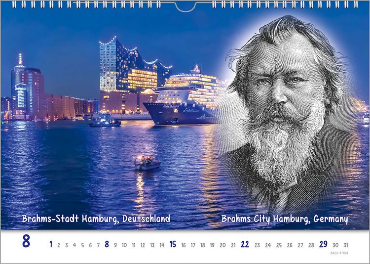 Produktbild: Komponisten-Kalender, ein Musik-Kalender 2027, DIN A4