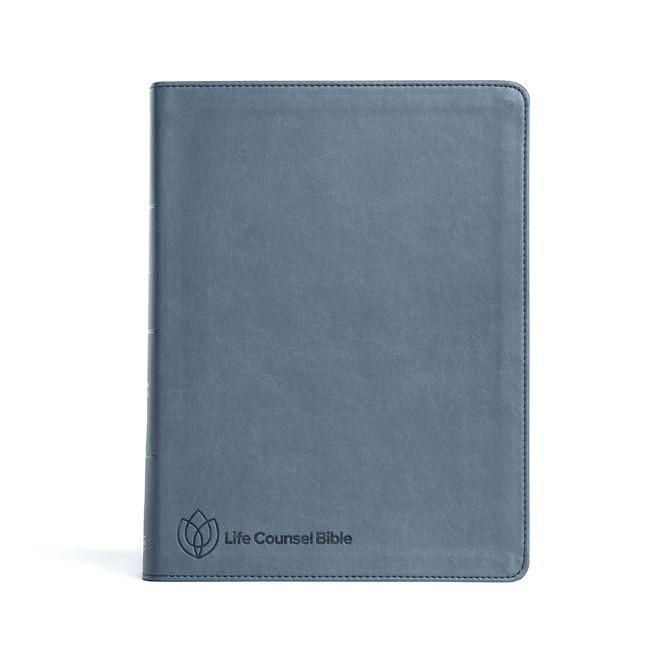 Produktbild: CSB Life Counsel Bible, Slate Blue Leathertouch