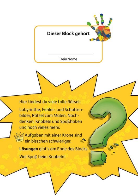 Produktbild: R&auml;tselblock ab 4 Jahre - Band 1