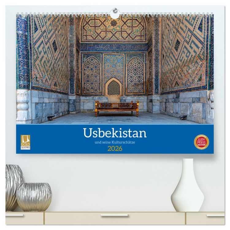 Produktbild: Usbekistan und seine Kultursch&auml;tze (hochwertiger Premium Wandkalender 2026 DIN A2 quer), Kunstdruck in Hochglanz