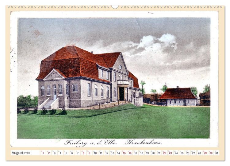 Produktbild: Gru&szlig; aus Freiburg an der Elbe (hochwertiger Premium Wandkalender 2026 DIN A2 quer), Kunstdruck in Hochglanz