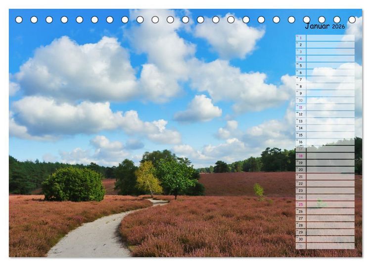 Produktbild: Heidespaziergang (Tischkalender 2026 DIN A5 quer), CALVENDO Monatskalender