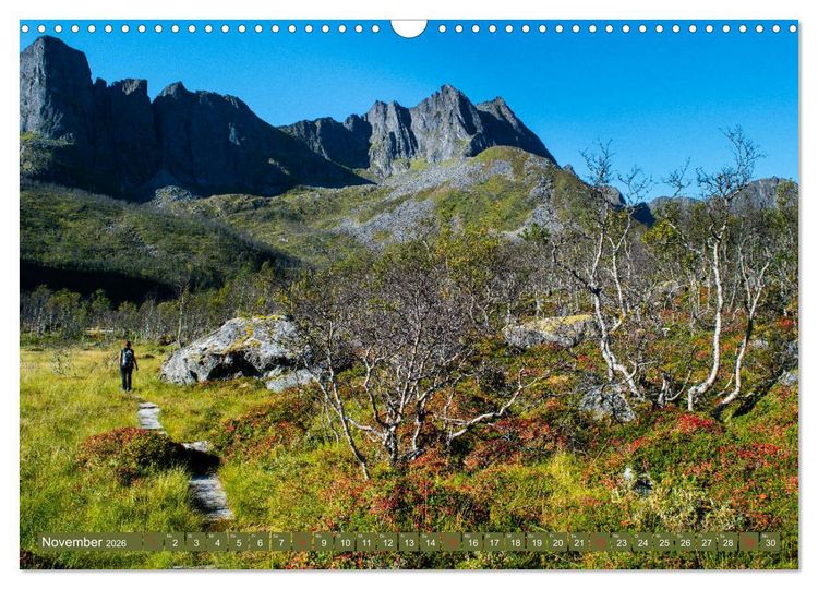 Produktbild: Wandern - In Norwegen und Schweden (Wandkalender 2026 DIN A3 quer), CALVENDO Monatskalender
