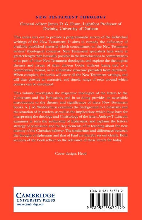 Produktbild: The Theology of the Later Pauline Letters