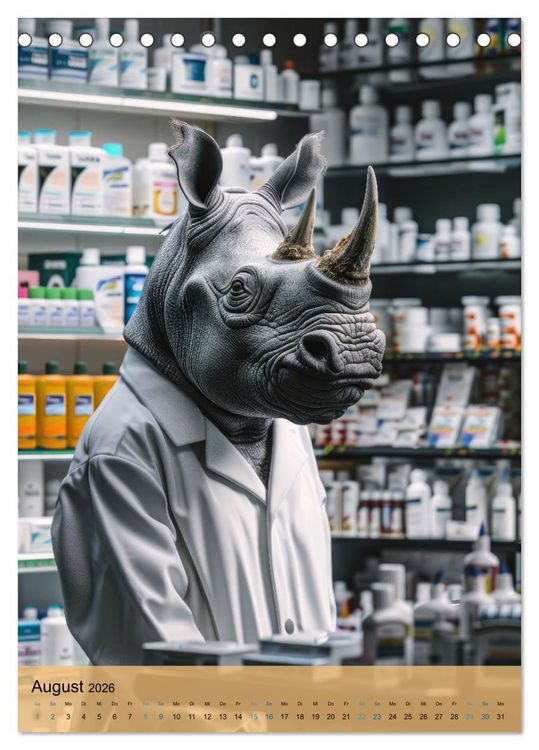 Produktbild: Der tierisch lustige Apotheker-Kalender (Tischkalender 2026 DIN A5 hoch), CALVENDO Monatskalender