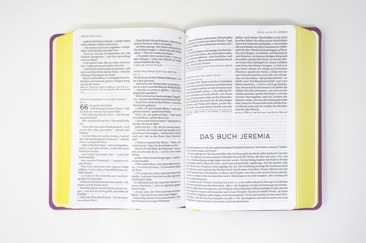 Produktbild: Die Bibel. Senfkorn, Handschmeichler lila