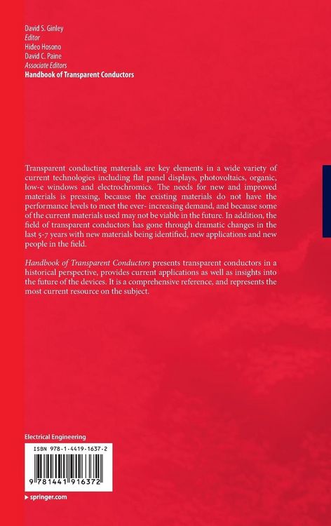 Produktbild: Handbook of Transparent Conductors
