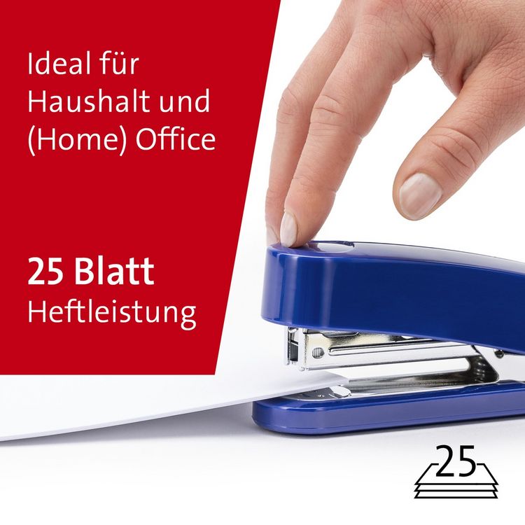 Produktbild: Heftger&auml;t B 2, bis 25 Blatt blau, Oberlademechanik