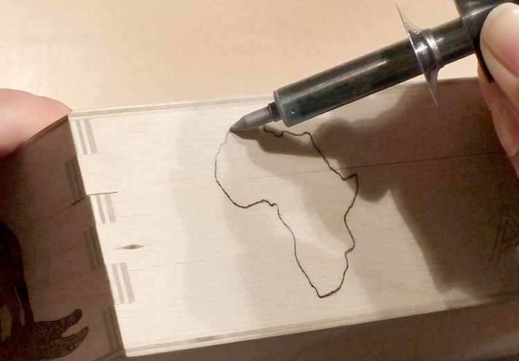 Produktbild: PEBARO 0269 - Brandmalerei auf Holz, Kork und Leder, Bastelset