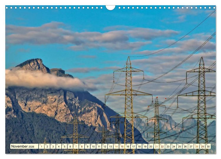Produktbild: Strommasten - Wege des Stroms (Wandkalender 2026 DIN A3 quer), CALVENDO Monatskalender