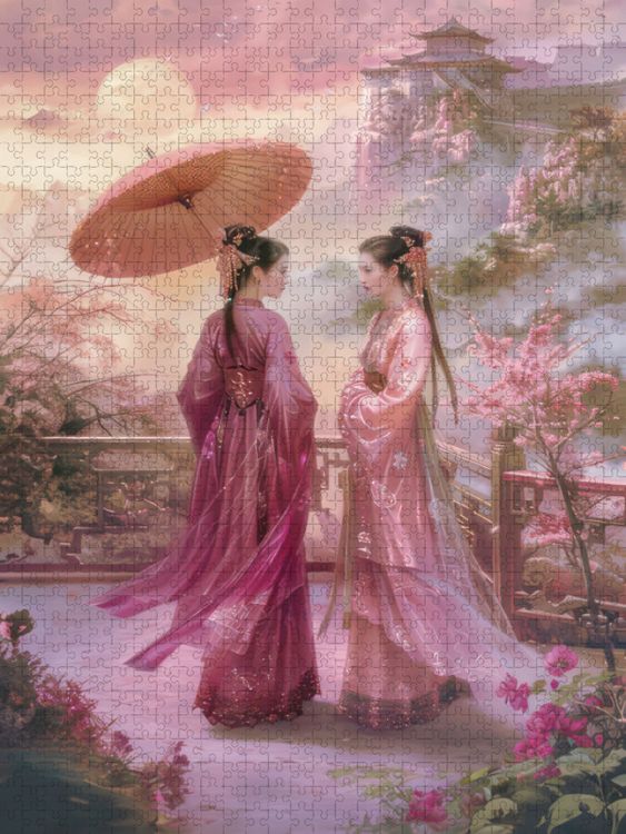 Produktbild: CALVENDO Puzzle Anmutige asiatische Frauen | 1000 Teile Lege-Gr&ouml;&szlig;e 64x48cm Foto-Puzzle f&uuml;r gl&uuml;ckliche Stunden