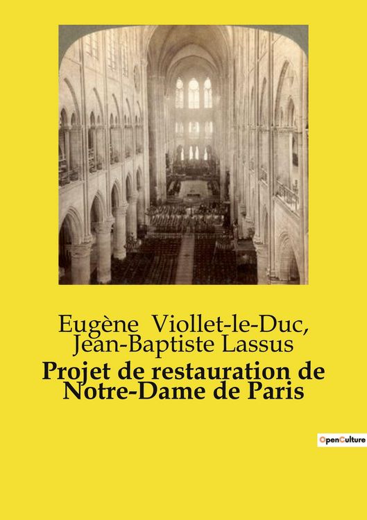 Produktbild: Projet de restauration de Notre-Dame de Paris