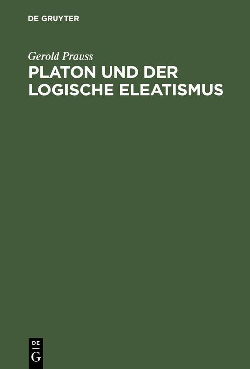 Produktbild: Platon und der logische Eleatismus