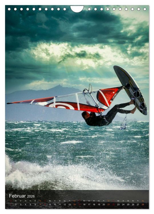 Produktbild: Windsurfing - Wind und Wellen (Wandkalender 2026 DIN A4 hoch), CALVENDO Monatskalender