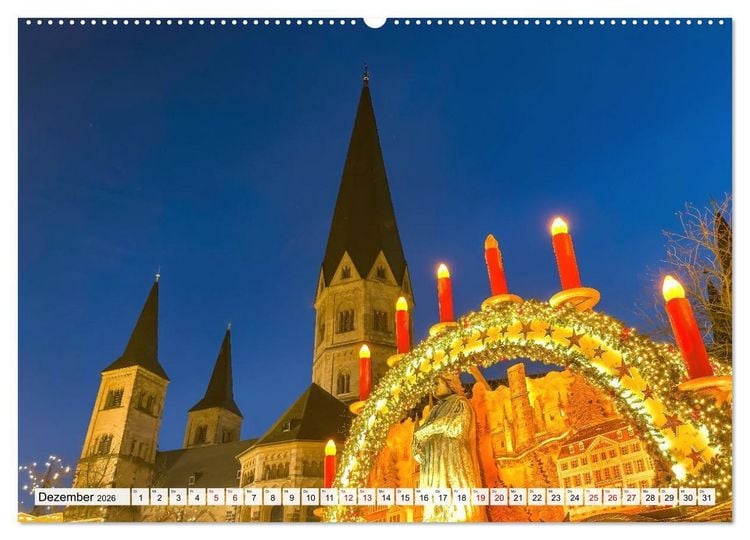 Produktbild: Bonner Kirchen (hochwertiger Premium Wandkalender 2026 DIN A2 quer), Kunstdruck in Hochglanz