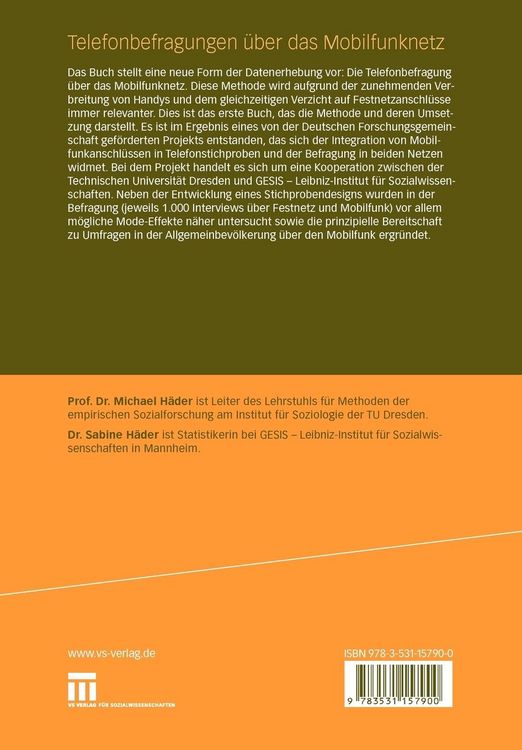 Produktbild: Telefonbefragungen &uuml;ber das Mobilfunknetz