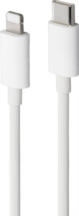Produktbild: Renkforce USB-Kabel USB 2.0 USB-C&reg; Stecker, Apple Lightning Stecker 1.00m Wei&szlig; RF-5042728
