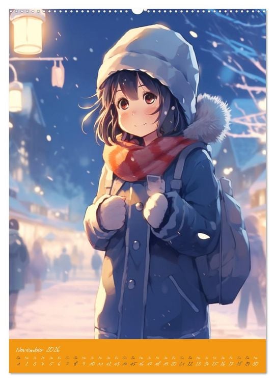 Produktbild: Stadtm&auml;dchen. Ein Jahr mit bezaubernder Manga-Kunst (Wandkalender 2026 DIN A2 hoch), CALVENDO Monatskalender
