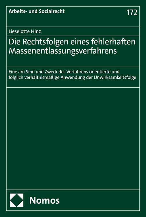 Produktbild: Die Rechtsfolgen eines fehlerhaften Massenentlassungsverfahrens