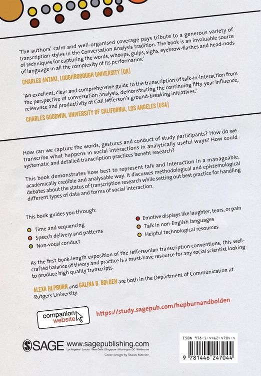 Produktbild: Transcribing for Social Research